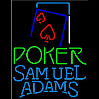 Samuel Adams Green Poker Red Heart Beer Sign Neonreclame