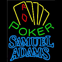 Samuel Adams Poker Yellow Beer Sign Neonreclame