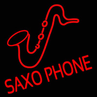 Saxophone Block Logo Neonreclame