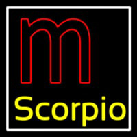 Scorpio Zodiac White Border Neonreclame
