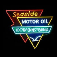 Seaside Motor Oil Neonreclame