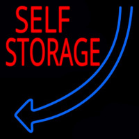 Self Storage Block Blue Arrow Neonreclame