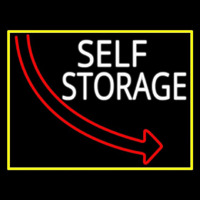 Self Storage Block With Yellow Border Neonreclame