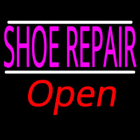 Shoe Repair Open With White Line Neonreclame