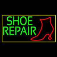 Shoe Repair Yellow Border Neonreclame