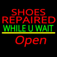Shoes Repaired While You Wait Open Neonreclame