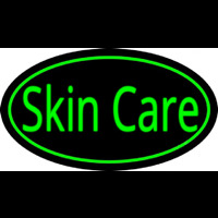 Skin Care Oval Green Neonreclame