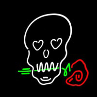 Skull With Rose Neonreclame