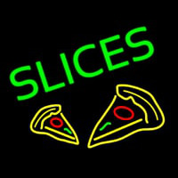 Slices With Pizza Slice Neonreclame