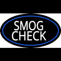 Smog Check Logo Blue Oval Neonreclame