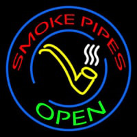 Smoke Pipes Open Circle Neonreclame