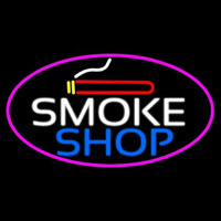 Smoke Shop And Cigar Oval With Pink Border  Neonreclame