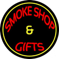 Smoke Shop And Gifts With Yellow Border Neonreclame