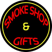 Smoke Shop And Gifts With Yellow Border Neonreclame