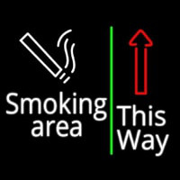 Smoking Area This Way Neonreclame