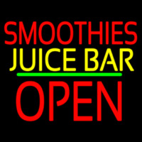 Smoothies Juice Bar Block Open Green Line Neonreclame
