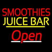 Smoothies Juice Bar Open Yellow Line Neonreclame