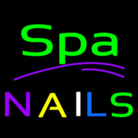Spa Nails In Rainbow Neon Neonreclame