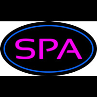 Spa Oval Blue Neonreclame