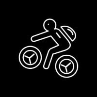 Sports Mountain Biking Icon Neonreclame