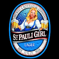 St  Pauli Girl Classic Label Beer Sign Neonreclame