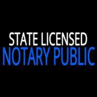 State Notary Public Licensed Neonreclame