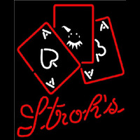 Strohs Ace And Poker Beer Sign Neonreclame