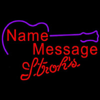 Strohs Acoustic Guitar Beer Sign Neonreclame