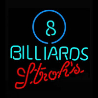 Strohs Ball Billiards Pool Neonreclame