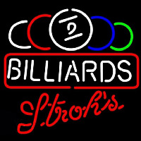 Strohs Ball Billiards Te t Pool Beer Sign Neonreclame