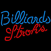 Strohs Billiards Te t Pool Beer Sign Neonreclame