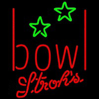 Strohs Bowling Alley Beer Sign Neonreclame