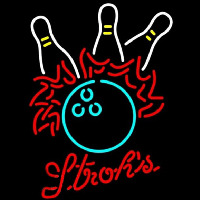Strohs Bowling Pool Beer Sign Neonreclame