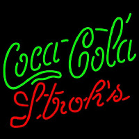 Strohs Coca Cola Green Beer Sign Neonreclame