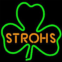 Strohs Green Clover Beer Sign Neonreclame