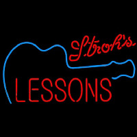 Strohs Guitar Lessons Beer Sign Neonreclame