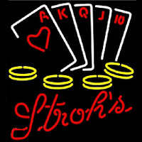 Strohs Poker Ace Series Beer Sign Neonreclame