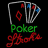 Strohs Poker Tournament Beer Sign Neonreclame