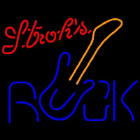 Strohs Rock Guitar Beer Sign Neonreclame