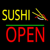 Sushi Block Open Green Line Neonreclame