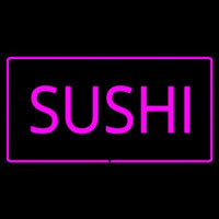 Sushi Rectangle Pink Border Neonreclame
