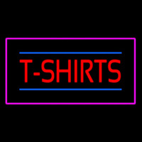 T Shirts Rectangle Pink Border Neonreclame
