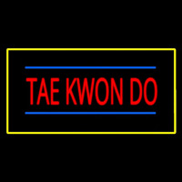 Tae Kwon Do Rectangle Yellow Neonreclame