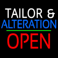 Tailor And Alteration Block Open Green Line Neonreclame