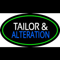 Tailor And Alteration Oval Green Neonreclame