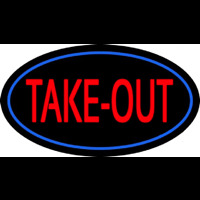 Take Out Oval Neonreclame