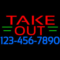Take Out With Phone Number Neonreclame