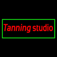 Tanning Studio With Green Border Neonreclame