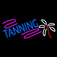Tanning With Palm Tree Neonreclame