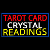 Tarot Card Crystal Readings With Blue Border Neonreclame
